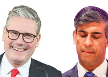 KEIR STARMER (kiri) dan Rishi Sunak