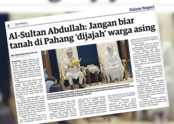 KERATAN laporan Utusan Malaysia.