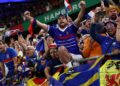 PENYOKONG Perancis meraikan kejayaan mereka mara ke separuh akhir Kejohanan Eropah (Euro) 2024 selepas menewaskan Portugal 5-3 menerusi penalti di suku akhir kejohanan. - AFP