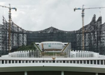 ISTANA Garuda terletak tepat di belakang Istana Negara di Kawasan Inti Pemerintahan Pusat (KIPP) IKN, di Kabupaten Penajam Paser Utara (PPU).- AGENSI