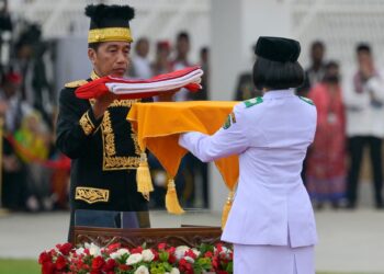 BUAT julung kalinya sambutan Hari Kebangsaan Indonesia berlangsung di Nusantara.-AFP