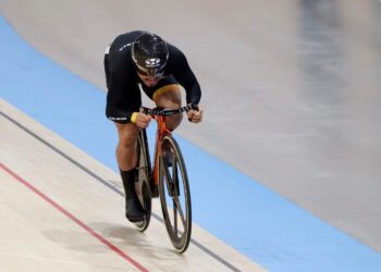 AKSI Azizulhasni Awang dalam acara pecut Sukan Olimpik Paris 2024.