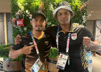 AZIZULHASNI Awang ketika bersama Shah Firdaus Sahrom di Sukan Olimpik Paris 2024.