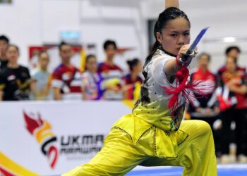 AKSI Stephanie Ngu Chai Ern dalam kategori Jianshu wanita di Sukma
Sarawak 2024. – IHSAN FB SUKMA SARAWAK 2024