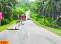 JALAN Bukit Timun yang perlu diselenggara dengan kadar segera. – GAMBAR KIRIMAN PEMBACA