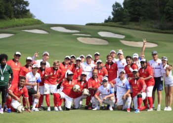 PASUKAN Footgolf Malaysia yang beraksi di Piala Asia Footgolf 2024.