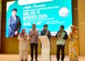 TIMBALAN Menteri Ekonomi Datuk Hanifah Hajar Taib (tengah) bersama Ketua Perangkawan Malaysia Datuk Seri Dr Mohd Uzir Mahidin (dua,kanan) merasmikan Persidangan Statistik Malaysia Ke-11 (MYSTATS) 2024 di Sasana Kijang, Bank Negara semalam.