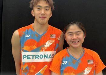 HOO Pang Ron (kiri) dan Cheng Su Yin mara ke pusingan kedua Terbuka Hong Kong 2024, hari ini. - IHSAN BAM