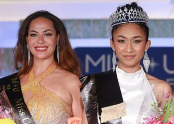 MANSHIKA Prasad (kanan) dinobatkan sebagai Miss Fiji 2024, manakala naib juara adalah Nadine Roberts (kiri).- AGENSI