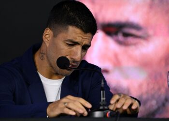 LUIS Suarez akan membuat penampilan terakhir untuk Uruguay pada Jumaat ini.-AFP