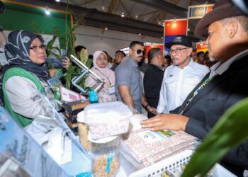 Anwar Ibrahim melawat reruai pameran selepas merasmikan 100 Tahun Pameran Pertanian, Hortikultur dan Agropelancongan Malaysia (MAHA) 2024 di MAEPS, Serdang semalam. – MINGGUAN/FARIZ RUSADIO