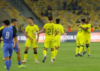 SYAMER meledak gol penyamaan ketika berdepan Filipina di Stadium Nasional Bukit Jalil.