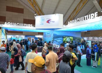 Suasana di booth Aquaculture , LKIM yang bertempat di HALL A Maeps Serdang.