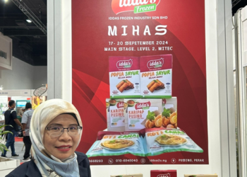 HAMIDAH Sulaiman mempromosikan produk Iddas Frozen di MIHAS 2024 di Kuala Lumpur baru-baru ini.