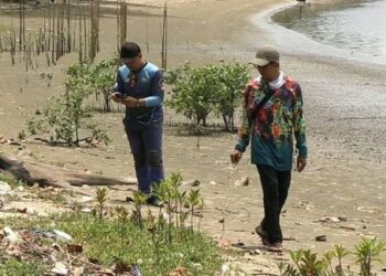 PENDUDUK dan nelayan setempat menunjukkan keadaan persisiran Sungai Balok di Kuantan, Pahang dipenuhi ikan mati dan semakin membusuk. - UTUSAN/DIANA SURYA ABD. WAHAB