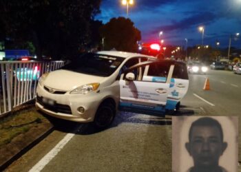 AZMIRA Othman (gambar kecil) maut selepas kereta dipandunya terbabas di Lebuh AMJ berhampiran Balai Panjang, Melaka.