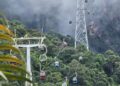 KERETA kabel SkyCab Langkawi beroperasi seperti biasa di Gunung Machinchang, Langkawi. - IHSAN LANGKAWI SKYCAB