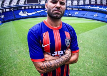 Jese Rodriguez mengenakan jersi Johor Darul Ta'zim (JDT) seperti disiarkan dalam laman rasmi Johor Southern Tigers. - IHSAN JOHOR SOUTHERN TIGERS