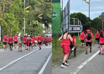 POLIS menahan tiga lelaki, termasuk dua warga asing kerana disyaki berkelakuan tidak senonoh semasa menyertai Larian Antabangsa Pan Asia di Bandar Penawar, Kota Tinggi, baru-baru ini