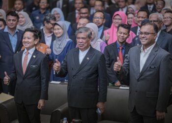 MOHAMAD Sabu ketika hadir majlis perhimpunan bulanan KPKM di Putrajaya. - UTUSAN/FAIZ ALIF ZUBIR