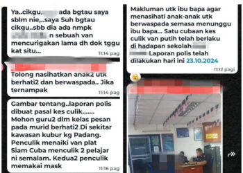 MESEJ tular di media sosial berkaitan kejadian culik oleh van bernombor pendaftaran Thailand di Kampung Padang, Gerik. - UTUSAN