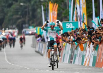 KULAI 4 Oktober 2024 - Pelumba VF Group Bardiani CSF Faizane, Manuele Tarozzi memenangi perlumbaan Le Tour de Langkawi 2024 peringkat keenam (Batu Pahat-Kulai). Foto: SHIDDIEQIIN ZON