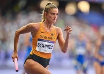 PAKAR 400 meter Jerman, Alica Schmidt bakal menjalani latihan di Stadium Merdeka pada April, tahun depan. - AFP