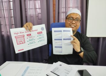 AHMAD Humaizi Din Mustafaha dalam sidang akhbar mengenai bantahan nilai baharu cukai taksiran oleh MBI di Ipoh, semalam.