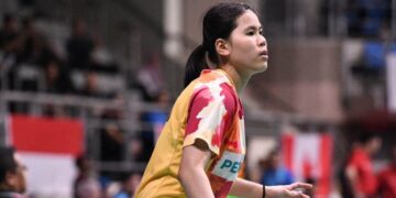 SITI Zulaikha Azmi menewaskan pemain China, Lu Sheng Xuan 21-13, 21-16 di Stadium TTertutup Educity, Iskandar Puteri, Johor, hari ini. - IHSAN FB BAM