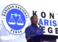 ZAMBRY Abd. Kadir  berucap pada penutup Konvensyen Barisan Nasional Negeri Perak 2024 di Ipoh hari ini. - UTUSAN/ZULFACHRI ZULKIFLI