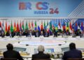 BRICS kini mewakili hampir 40 peratus populasi dunia dan menyumbang lebih daripada 26.2 peratus kepada Keluaran Dalam Negara Kasar (KDNK) global, hampir menyamai kekuatan ekonomi Kumpulan Tujuh (G7). - AFP