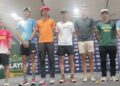 DAVED Simpat (dua dari kanan) bersama peserta yang mengambil bahagian acara arian denai sejauh 100 kilometer Malaysia Ultra Trail – UTMB 2024 pada sidang akhbar di Taiping hari ini. - UTUSAN/WAT KAMAL ABAS