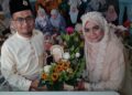 INA NAIM bersama Mohd Khairul Rizal sah bergelar suami isteri tepat pada pukul 9.50 pagi ini dalam majlis akad nikah di Felcra Sungai Ara, Kota Tinggi, Johor.