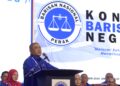 SAARANI Mohamad berucap pada Konvensyen Barisan Nasional Negeri Perak 2024 di Ipoh hari ini. - UTUSAN/ZULFACHRI ZULKIFLI