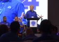 AHMAD Zahid Hamidi berucap pada Konvensyen Barisan Nasional Negeri Perak 2024 di Ipoh hari ini. - UTUSAN/ZULFACHRI ZULKIFLI