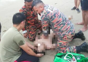 MANGSA ditemukan lemas semasa mandi-manda di pantai Kampung Bundusan, Papar, hari ini.