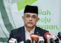 Pengarah Urusan dan Ketua Pegawai Eksekutif Tabung Haji (TH), Syed Hamadah Syed Othman bercakap dalam sidang akhbar Majlis Pengumuman Kos Haji, Bayaran Haji dan Bantuan Kewangan Haji 1446H/2025M di Menara TH di sini, semalam. GAMBAR: FARIZ RUSADIO