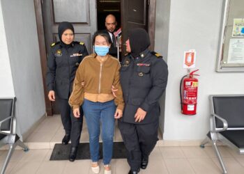 HEONG Yin Ying didakwa di Mahkamah Sesyen Seremban hari ini atas dua pertuduhan menggunakan bangunan milik syarikatnya untuk aktiviti pengubahan wang haram, tahun lalu.-UTUSAN/NOR SHAFAWATI YUP