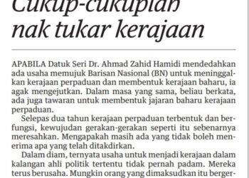 KERATAN akhbar Utusan Malaysia, 26 November 2024.