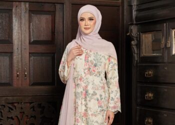 Koleksi Aidilfitri 2025 keluaran jenama Haurabelle. - GAMBAR MEDIA SOSIAL