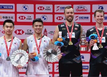 GOH Sze Fei-Nur Izzuddin Mohd Rumsani muncul naib juara Kejohanan Badminton Jelajah Dunia Akhir 2024 selepas tumpas kepada wakil Denmark, Kim Astrup-Anders Skaarup Rasmussen di Hangzhou, China, hari ini.