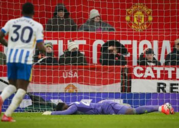 MANCHESTER United tewas kepada Brighton 1-3 di Old Trafford, Manchester, hari ini. - AFP