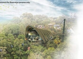 ILUSTRASI artis mengenai reka bentuk kereta kabel Bukit Bendera 
di Pulau Pinang yang akan menjadi pengangkutan alternatif selain 
perkhidmatan kereta api funikular yang digunakan ketika ini.