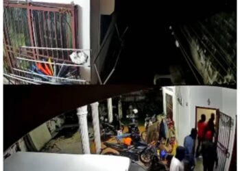 TANGKAP layar rakaman kamera litar tertutup (CCTV) insiden pecah rumah di Jalan Bunga Melur, Batu 14, Puchong.