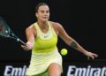 Aryna Sabalenka berakhir menentang Sloane Stephens dalam pusingan pertama Terbuka Australia di Melbourne, hari ini. - AFP