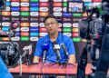 Fandi Ahmad pada sidang media selepas perlawanan menentang Sabah FC di Stadium Likas, kelmarin.