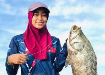 Ikan Jenahak seberat lima kilogram hasil 'tarikan' Izryana