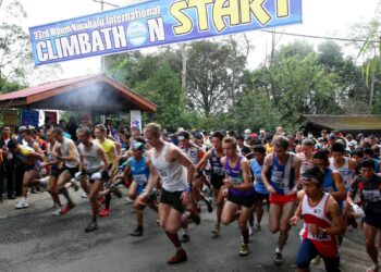 PESERTA Mount Climbathon dilepaskan di garisan permulaan dalam siri sebelum ini.