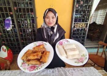 NUR Nasuha Nasir menunjukkan Popia Big Mac yang dijual mengikut urus niaga secara hantaran (COD) di Kampung Sri Medang, Besut, Terengganu. - UTUSAN / WAN ZURATIKAH IFFAH WAN ZULKIFLI