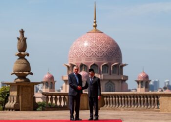 ANWAR Ibrahim Presiden Turkiye, Recep Tayyip Erdogan di Bangunan Perdana Putra, Putrajaya, semalam.